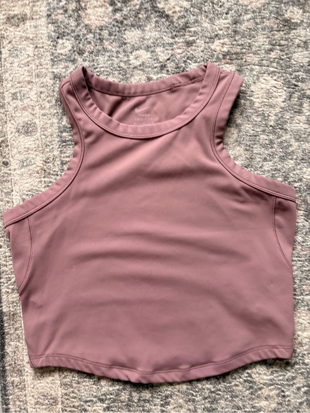Nike Dusty Rose High-Neck Cropped Tank